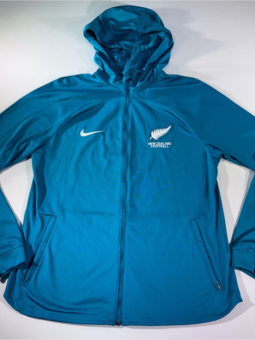 NIKE Men’s New Zealand Football/Soccer DRI-FIT Full-Zip Hoodie, Mens L EUC